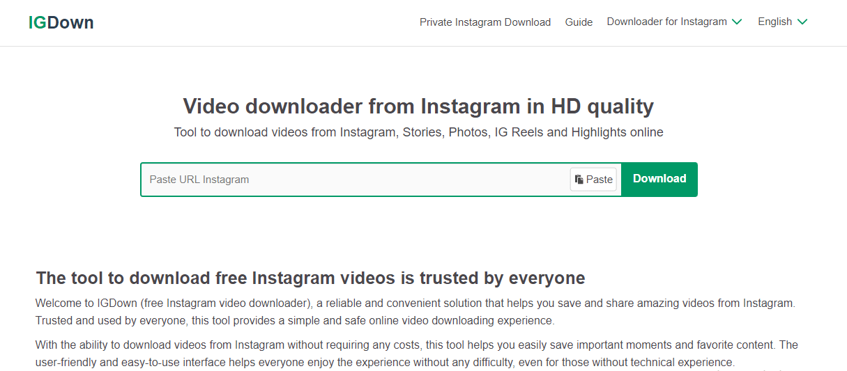 IGDown: Instagram Video Downloader